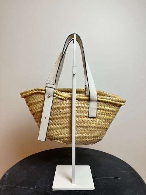 Loewe Small Raffia Woven Tote Bag