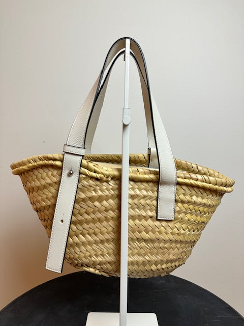 Loewe Small Raffia Woven Tote Bag